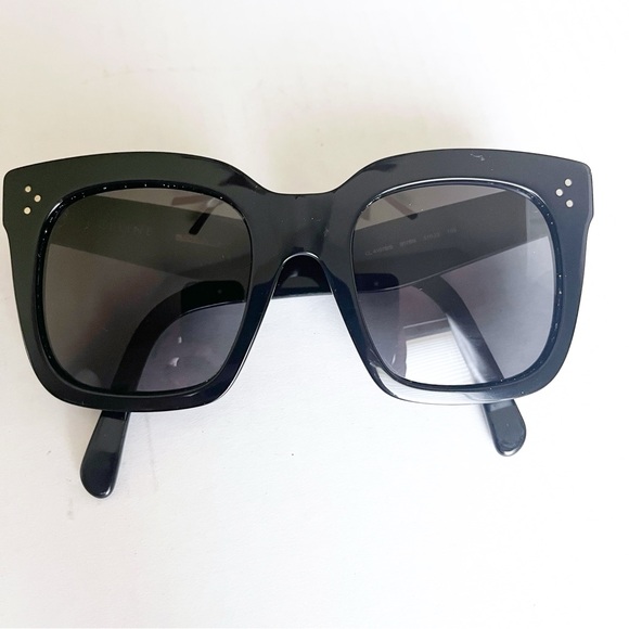 Celine CL41076/S 807BN Black Oversized Square Lens Tilda Sunglasses - Picture 1 of 5